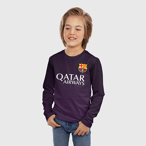 Детский лонгслив Barcelona FC: Violet / 3D-принт – фото 3