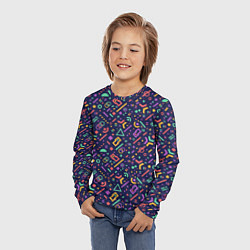Лонгслив детский Геометрия, цвет: 3D-принт — фото 2
