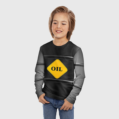 Детский лонгслив Oil / 3D-принт – фото 3