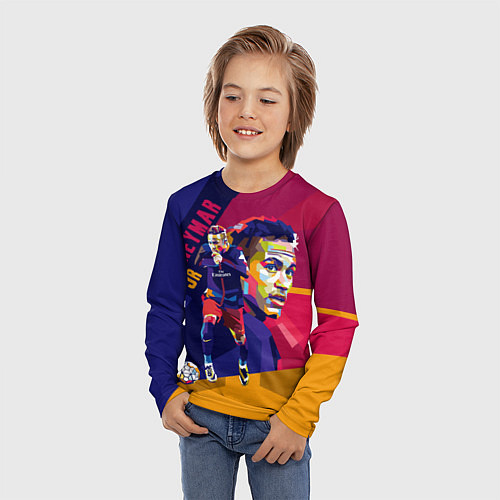 Детский лонгслив Jr. Neymar / 3D-принт – фото 3