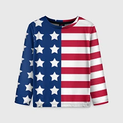 Лонгслив детский USA Flag, цвет: 3D-принт