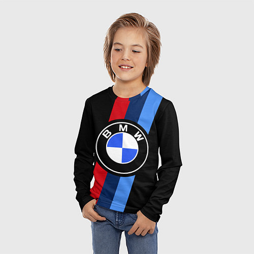 Детский лонгслив BMW 2021 M SPORT БМВ М СПОРТ / 3D-принт – фото 3
