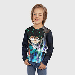 Лонгслив детский My Hero Academia синий свет, цвет: 3D-принт — фото 2