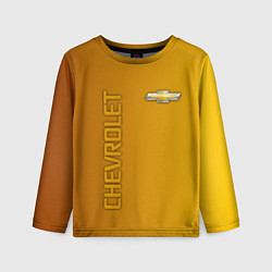 Лонгслив детский Chevrolet желтый градиент, цвет: 3D-принт
