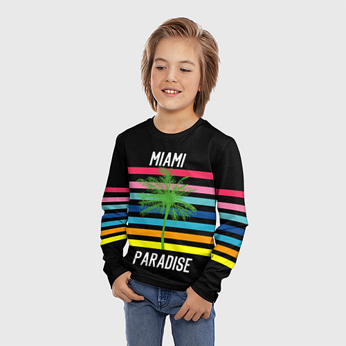Детский лонгслив Miami Paradise / 3D-принт – фото 3