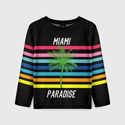 Лонгслив детский Miami Paradise, цвет: 3D-принт