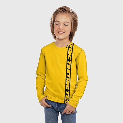 Детский лонгслив ASAP Rocky: Yellow Testing / 3D-принт – фото 3