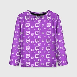 Детский лонгслив Twitch: Violet Pattern