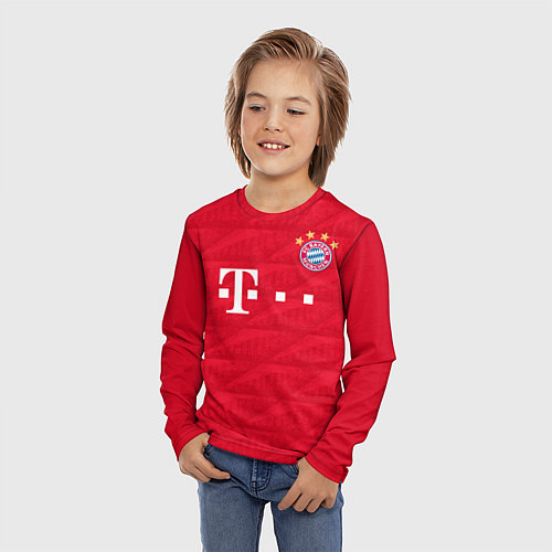 Детский лонгслив FC Bayern: Lewandowski Home 19-20 / 3D-принт – фото 3