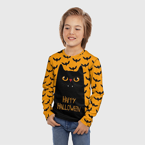 Детский лонгслив Happy Halloween / 3D-принт – фото 3