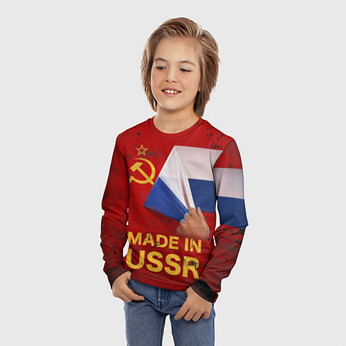 Детский лонгслив MADE IN USSR / 3D-принт – фото 3