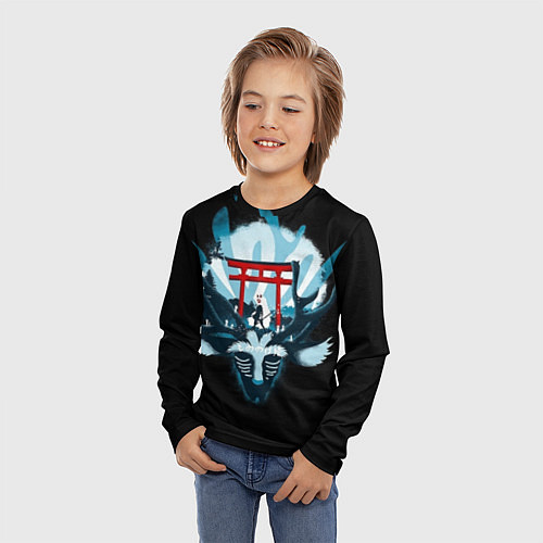 Детский лонгслив Убийца Демонов / 3D-принт – фото 3