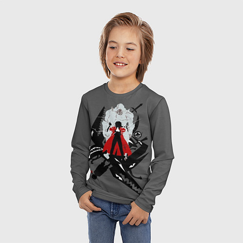 Детский лонгслив Стальной алхимик / 3D-принт – фото 3