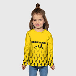 Лонгслив детский Billie Eilish: Yellow Autograph, цвет: 3D-принт — фото 2
