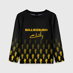 Лонгслив детский Billie Eilish: Yellow & Black Autograph, цвет: 3D-принт