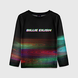 Лонгслив детский BILLIE EILISH: Black Glitch, цвет: 3D-принт