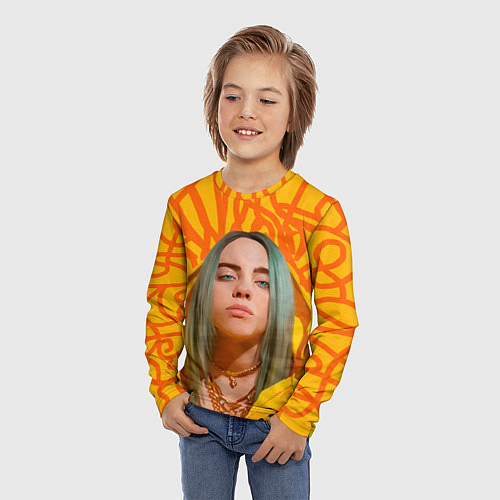 Детский лонгслив Billie Eilish / 3D-принт – фото 3