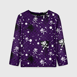 Детский лонгслив Эмо 2007 фиолетовый фон