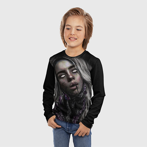Детский лонгслив BILLIE EILISH / 3D-принт – фото 3