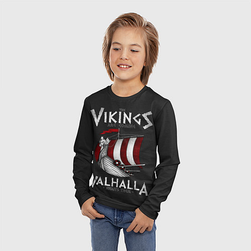 Детский лонгслив Vikings Valhalla / 3D-принт – фото 3