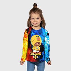 Лонгслив детский BRAWL STARS SALLY LEON, цвет: 3D-принт — фото 2