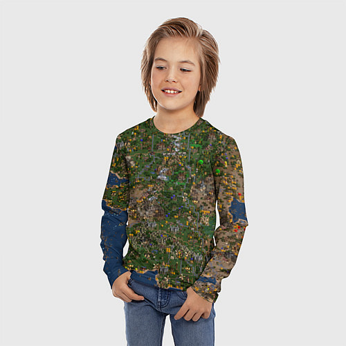 Детский лонгслив Карта в Heroes 3 / 3D-принт – фото 3