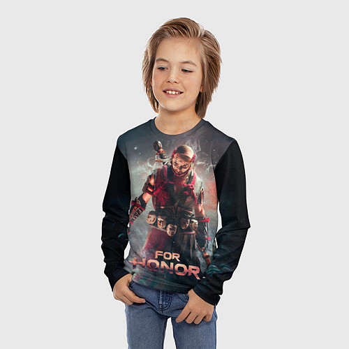 Детский лонгслив Shadows of the Hitokiri art / 3D-принт – фото 3