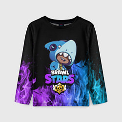 Лонгслив детский Brawl Stars LEON SHARK, цвет: 3D-принт