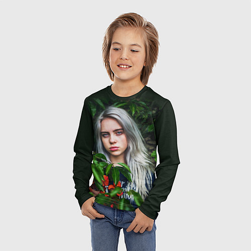 Детский лонгслив BILLIE EILISH / 3D-принт – фото 3