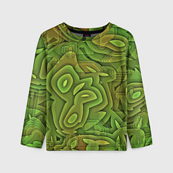 Лонгслив детский Необычный камуфляж, цвет: 3D-принт