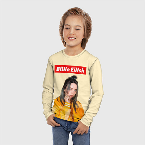 Детский лонгслив BILLIE EILISH / 3D-принт – фото 3