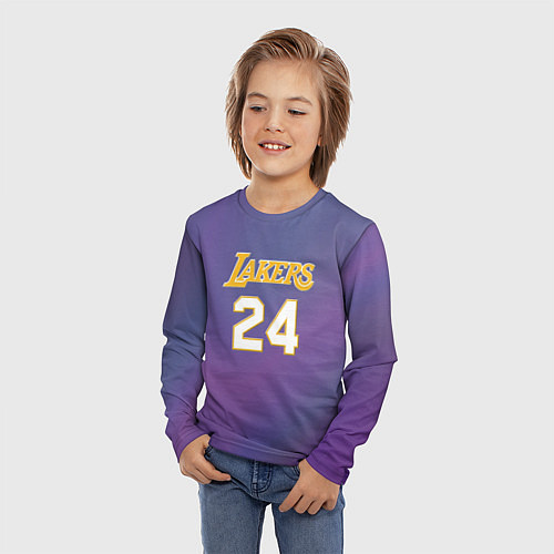 Детский лонгслив Los Angeles Lakers Kobe Brya / 3D-принт – фото 3