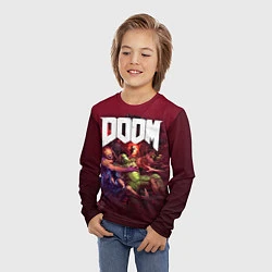 Лонгслив детский Doom, цвет: 3D-принт — фото 2