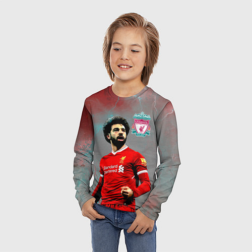 Детский лонгслив Mohamed Salah / 3D-принт – фото 3