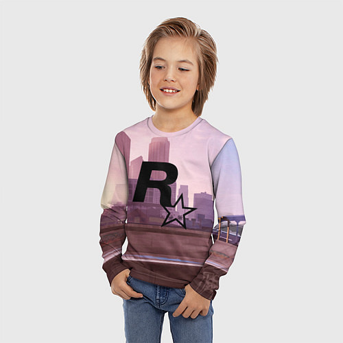 Детский лонгслив ROCKSTAR / 3D-принт – фото 3