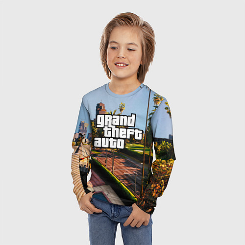 Детский лонгслив Grand Theft Auto / 3D-принт – фото 3