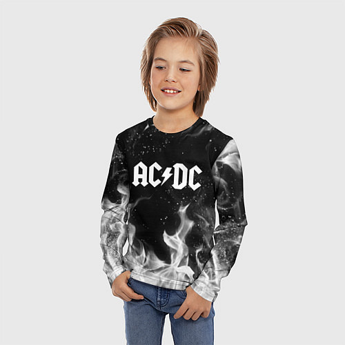 Детский лонгслив AC DC / 3D-принт – фото 3