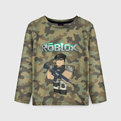 Детский лонгслив Roblox 23 February Camouflage