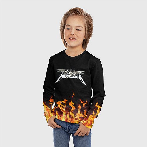 Детский лонгслив Metallica / 3D-принт – фото 3