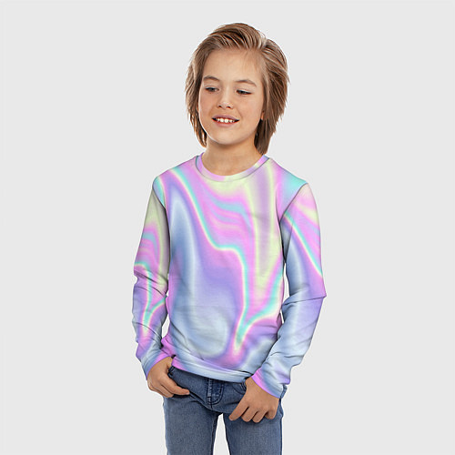 Детский лонгслив Vaporwave / 3D-принт – фото 3