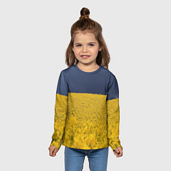 Лонгслив детский Рапсовое поле, цвет: 3D-принт — фото 2