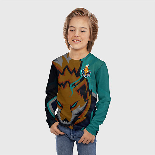 Детский лонгслив Форма Foxfire / 3D-принт – фото 3