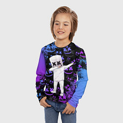 Лонгслив детский Marshmello, цвет: 3D-принт — фото 2
