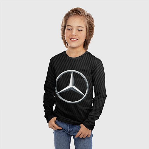 Детский лонгслив MERCEDES-BENZ CARBON / 3D-принт – фото 3