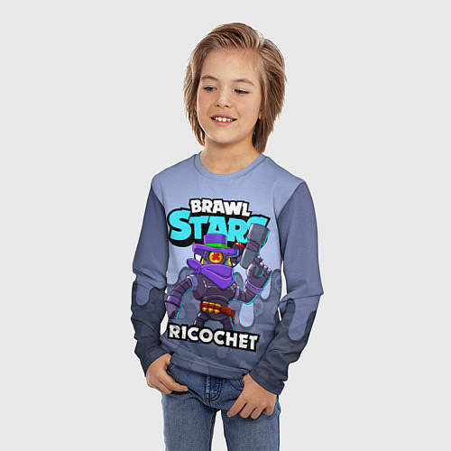 Детский лонгслив BRAWL STARS RICOCHET / 3D-принт – фото 3