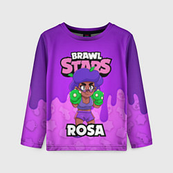 Лонгслив детский BRAWL STARS ROSA, цвет: 3D-принт