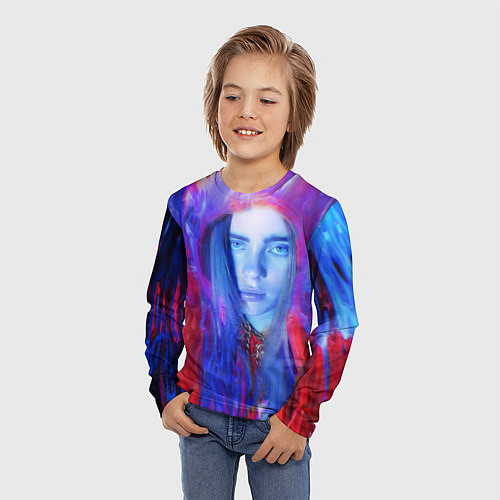 Детский лонгслив Billie Paint Colors / 3D-принт – фото 3