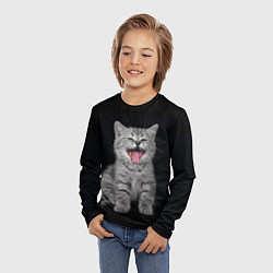 Лонгслив детский Котенок, цвет: 3D-принт — фото 2