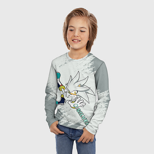 Детский лонгслив SONIC SILVER / 3D-принт – фото 3