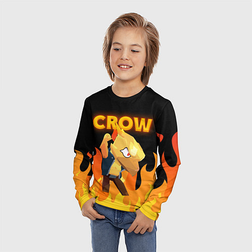 Детский лонгслив BRAWL STARS CROW / 3D-принт – фото 3
